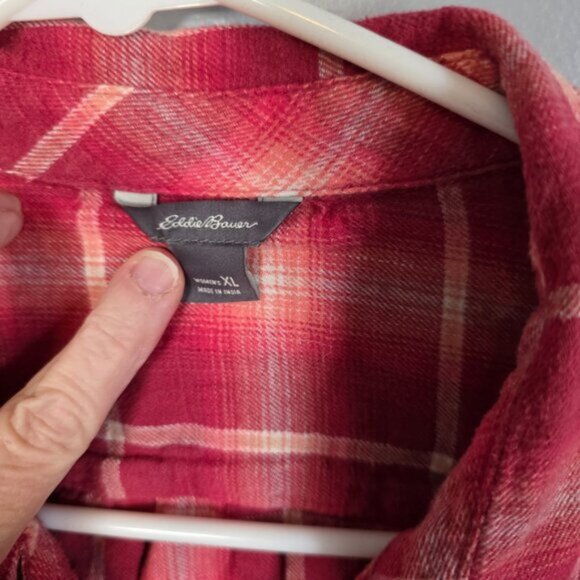 EUC Eddie Bauer Plaid Flannel - Picture 3 of 4